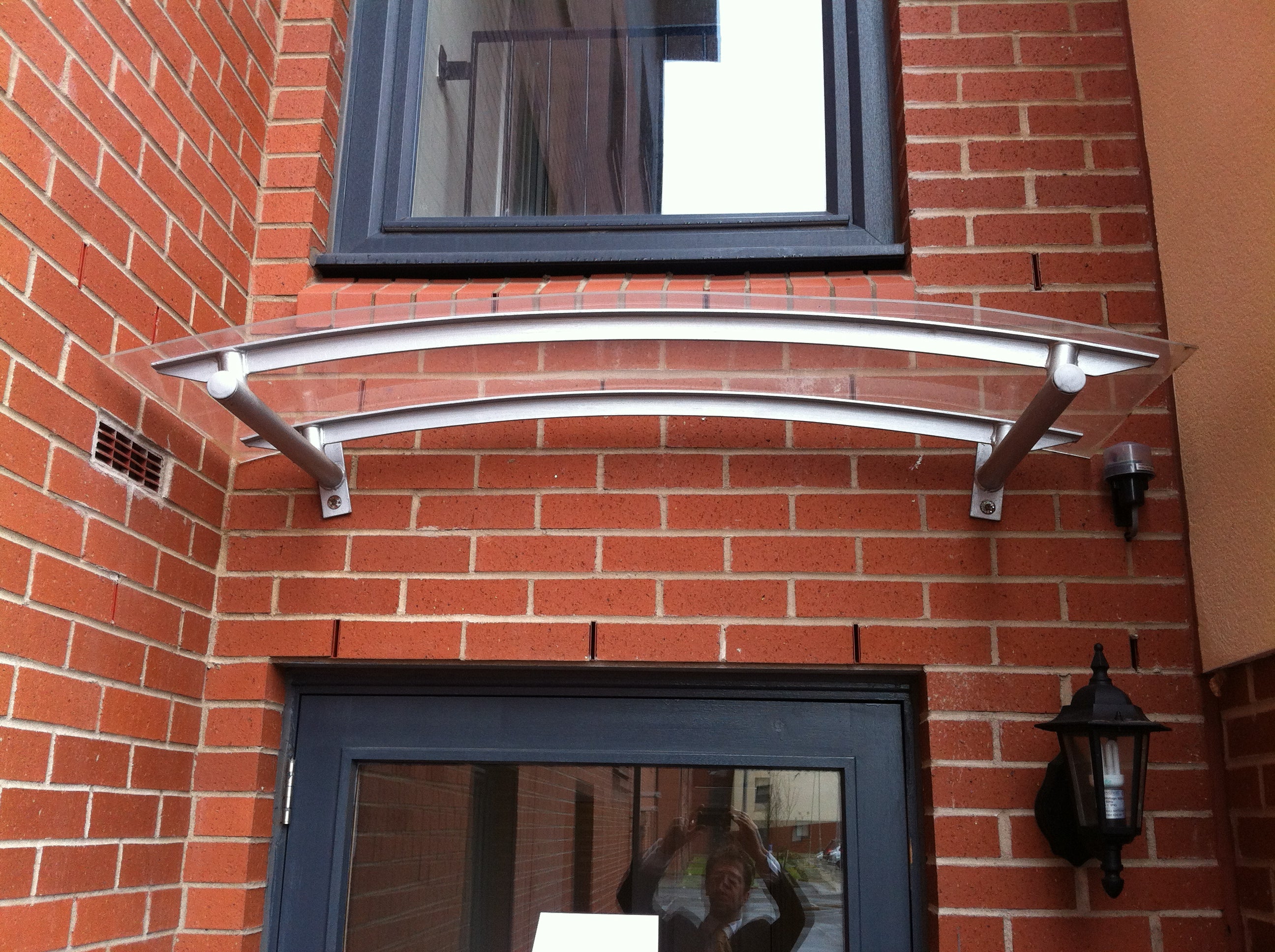 Clearlight Glass Effect Door Entrance Canopy