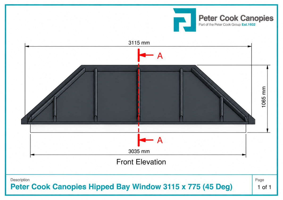 Peter Cook Canopies Hipped Bay Roof | GRP