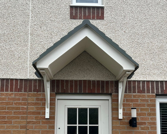 Dual Pitch / Apex Entrance Door Canopy including Brackets