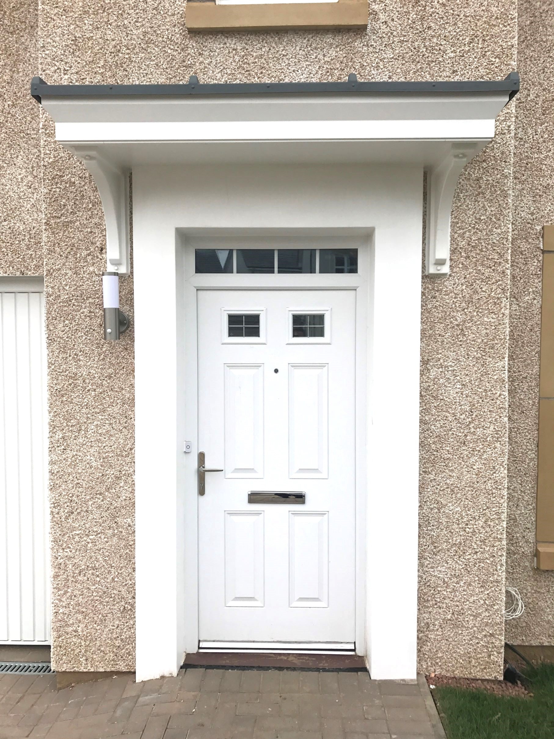 Modern Flat Door Entrance Canopy including Brackets 