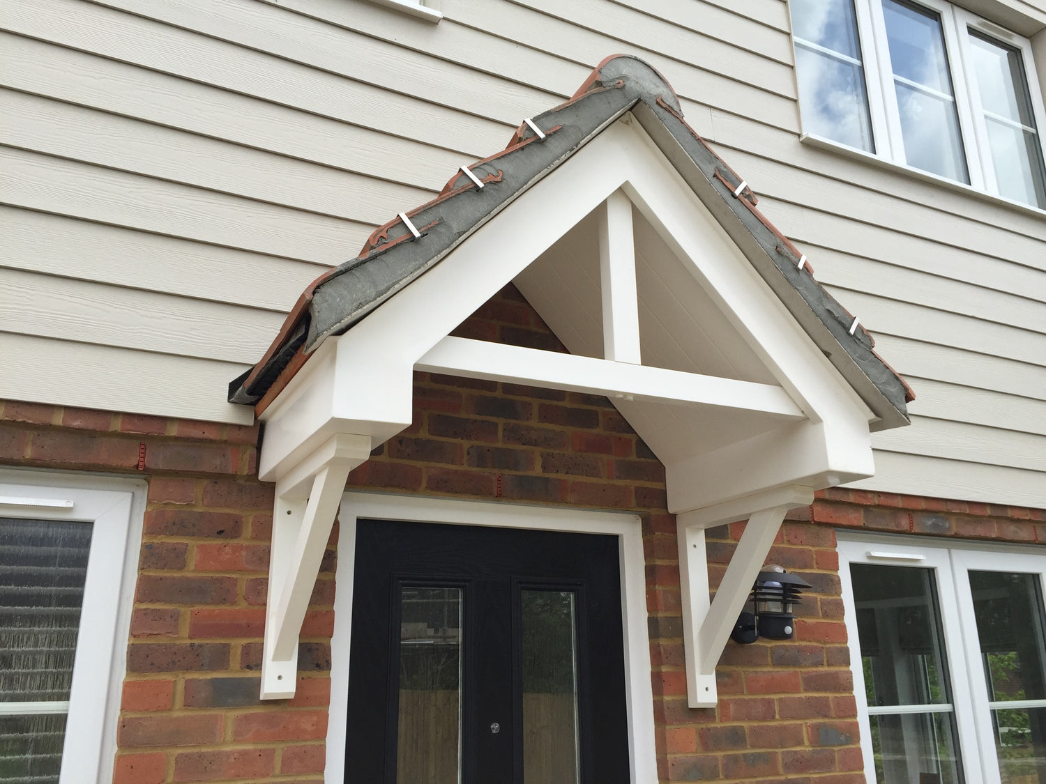 Dual Pitch / Apex Door Entrance Canopy including Brackets